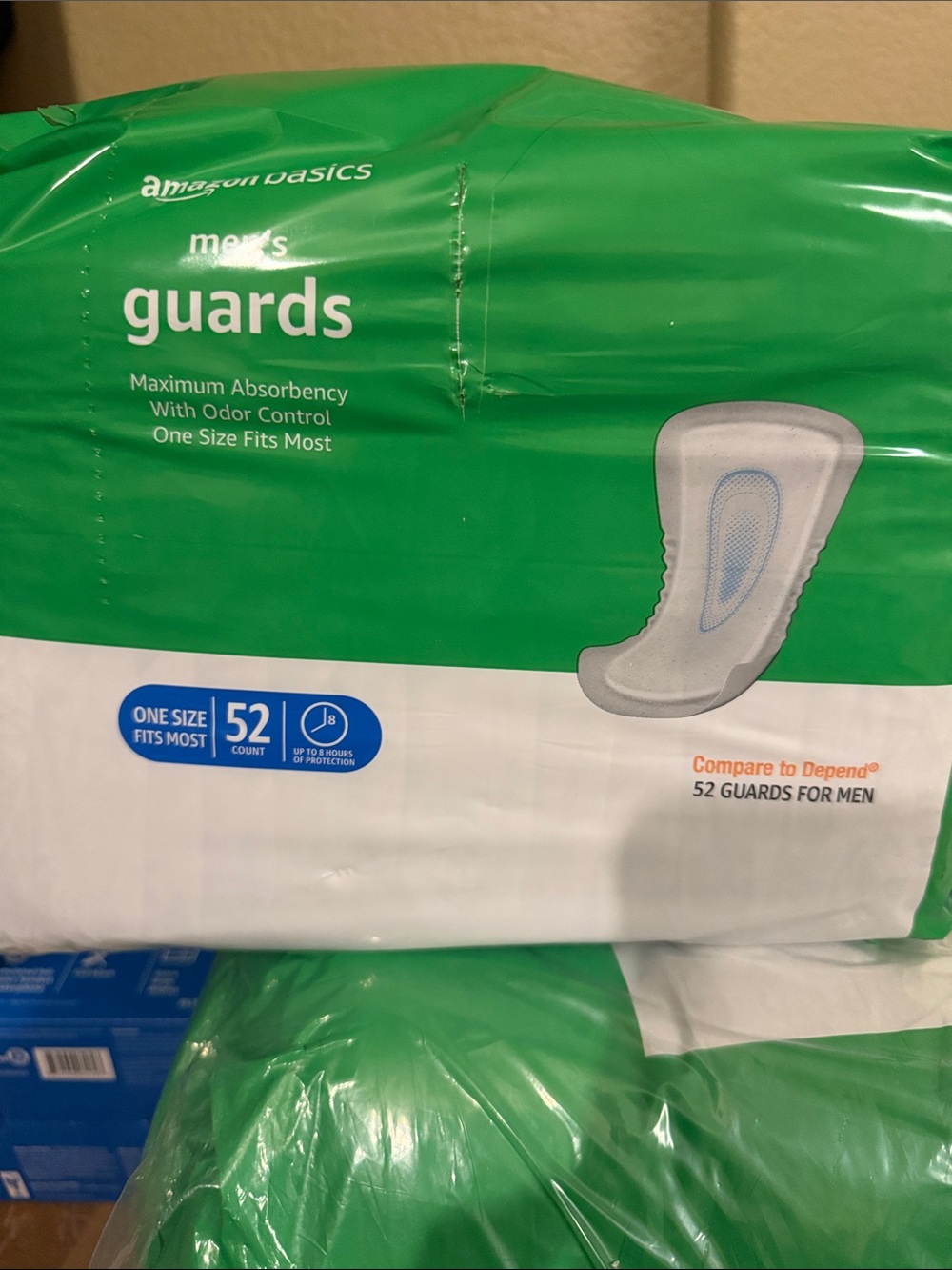 Amazon Basics Men's Guards Incontinence Pads 52 count